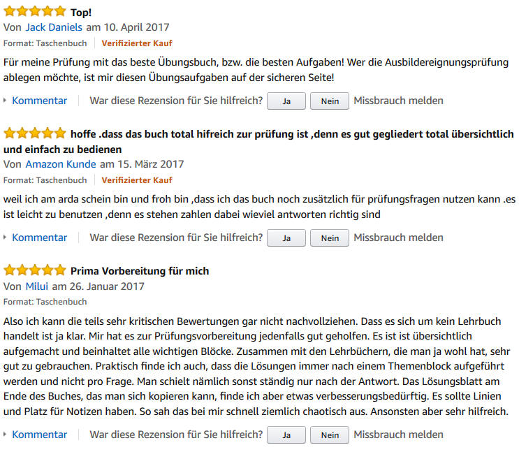 Amazon Buch Bewertungen